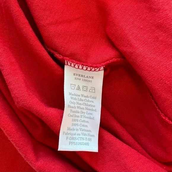 Everlane The Weekend Tee Pocket Crewneck Short Sleeve Dress in Red NWT - Picture 16 of 16